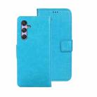 For Samsung Galaxy S23 FE 5G idewei Crazy Horse Texture Leather Phone Case(Sky Blue) - 1