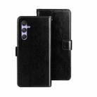 For Samsung Galaxy S23 FE 5G idewei Crazy Horse Texture Leather Phone Case(Black) - 1