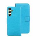 For Samsung Galaxy A25 5G idewei Crazy Horse Texture Leather Phone Case(Sky Blue) - 1