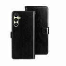 For Samsung Galaxy A25 5G idewei Crazy Horse Texture Leather Phone Case(Black) - 1