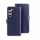 For Samsung Galaxy S24 5G idewei Crazy Horse Texture Leather Phone Case(Blue) - 1