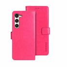 For Samsung Galaxy S24 5G idewei Crazy Horse Texture Leather Phone Case(Rose Red) - 1