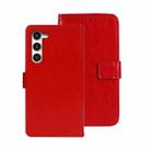 For Samsung Galaxy S24+ 5G idewei Crazy Horse Texture Leather Phone Case(Red) - 1