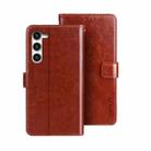 For Samsung Galaxy S24+ 5G idewei Crazy Horse Texture Leather Phone Case(Brown) - 1