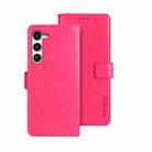 For Samsung Galaxy S24+ 5G idewei Crazy Horse Texture Leather Phone Case(Rose Red) - 1