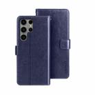For Samsung Galaxy S24 Ultra 5G idewei Crazy Horse Texture Leather Phone Case(Blue) - 1