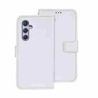 For Samsung Galaxy A55 5G idewei Crazy Horse Texture Leather Phone Case(White) - 1