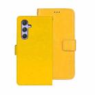 For Samsung Galaxy A55 5G idewei Crazy Horse Texture Leather Phone Case(Yellow) - 1