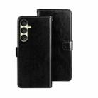 For Samsung Galaxy A35 5G idewei Crazy Horse Texture Leather Phone Case(Black) - 1