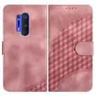 For OnePlus 8 Pro YX0060 Elephant Head Embossed Phone Leather Case with Lanyard(Pink) - 1