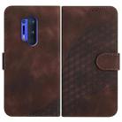 For OnePlus 8 Pro YX0060 Elephant Head Embossed Phone Leather Case with Lanyard(Coffee) - 1