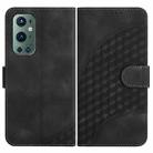 For OnePlus 9 Pro YX0060 Elephant Head Embossed Phone Leather Case with Lanyard(Black) - 1