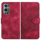 For OnePlus 9 Pro YX0060 Elephant Head Embossed Phone Leather Case with Lanyard(Rose Red) - 1