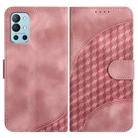 For OnePlus 9R 5G YX0060 Elephant Head Embossed Phone Leather Case with Lanyard(Pink) - 1