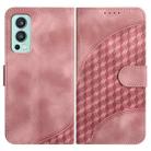 For OnePlus Nord 2 5G YX0060 Elephant Head Embossed Phone Leather Case with Lanyard(Pink) - 1