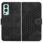 For OnePlus Nord 2 5G YX0060 Elephant Head Embossed Phone Leather Case with Lanyard(Black) - 1