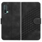 For OnePlus Nord CE 5G YX0060 Elephant Head Embossed Phone Leather Case with Lanyard(Black) - 1