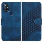 For OnePlus Nord N10 5G YX0060 Elephant Head Embossed Phone Leather Case with Lanyard(Royal Blue) - 1