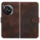 For OnePlus 12 YX0060 Elephant Head Embossed Phone Leather Case with Lanyard(Coffee) - 1