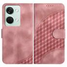 For OnePlus Ace 2V YX0060 Elephant Head Embossed Phone Leather Case with Lanyard(Pink) - 1