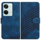 For OnePlus Ace 2V YX0060 Elephant Head Embossed Phone Leather Case with Lanyard(Royal Blue) - 1