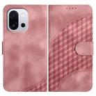 For OnePlus 13T Elephant Head Embossed Phone Leather Case with Lanyard(Pink) - 1