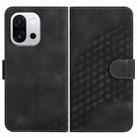 For OnePlus 13T Elephant Head Embossed Phone Leather Case with Lanyard(Black) - 1