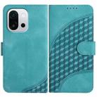For OnePlus 13T Elephant Head Embossed Phone Leather Case with Lanyard(Light Blue) - 1
