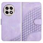For OnePlus Ace 5 / 13R Global Elephant Head Embossed Phone Leather Case with Lanyard(Light Purple) - 1