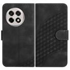 For OnePlus Ace 5 / 13R Global Elephant Head Embossed Phone Leather Case with Lanyard(Black) - 1