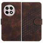 For OnePlus Ace 5 / 13R Global Elephant Head Embossed Phone Leather Case with Lanyard(Coffee) - 1