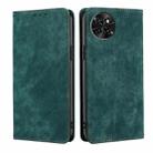 For Itel S23 4G RFID Anti-theft Brush Magnetic Leather Phone Case(Green) - 1