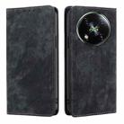 For Itel RS4 4G RFID Anti-theft Brush Magnetic Leather Phone Case(Black) - 1