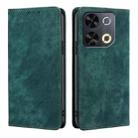 For Itel P65 RFID Anti-theft Brush Magnetic Leather Phone Case(Green) - 1