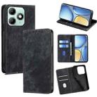 For itel A90 4G RFID Anti-theft Brush Magnetic Leather Phone Case(Black) - 1