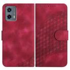 For Motorola Moto G 5G 2023 YX0060 Elephant Head Embossed Phone Leather Case with Lanyard(Rose Red) - 1