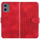 For Motorola Moto G 5G 2023 YX0060 Elephant Head Embossed Phone Leather Case with Lanyard(Red) - 1