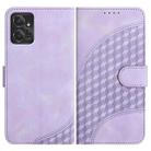 For Motorola Moto G Power 2023 YX0060 Elephant Head Embossed Phone Leather Case with Lanyard(Light Purple) - 1