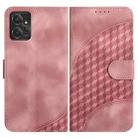 For Motorola Moto G Power 2023 YX0060 Elephant Head Embossed Phone Leather Case with Lanyard(Pink) - 1