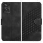 For Motorola Moto G Power 2023 YX0060 Elephant Head Embossed Phone Leather Case with Lanyard(Black) - 1