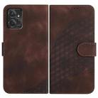 For Motorola Moto G Power 2023 YX0060 Elephant Head Embossed Phone Leather Case with Lanyard(Coffee) - 1