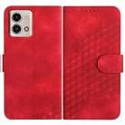 For Motorola Moto G Stylus 5G 2023 YX0060 Elephant Head Embossed Phone Leather Case with Lanyard(Red) - 1