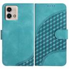 For Motorola Moto G Stylus 5G 2023 YX0060 Elephant Head Embossed Phone Leather Case with Lanyard(Light Blue) - 1