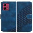 For Motorola Moto G84 5G YX0060 Elephant Head Embossed Phone Leather Case with Lanyard(Royal Blue) - 1