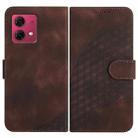 For Motorola Moto G84 5G YX0060 Elephant Head Embossed Phone Leather Case with Lanyard(Coffee) - 1