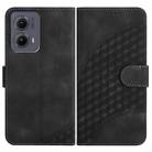 For Motorola Edge 5G 2024 YX0060 Elephant Head Embossed Phone Leather Case with Lanyard(Black) - 1