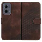 For Motorola Edge 5G 2024 YX0060 Elephant Head Embossed Phone Leather Case with Lanyard(Coffee) - 1