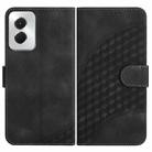 For Motorola Moto G Power 5G 2024 YX0060 Elephant Head Embossed Phone Leather Case with Lanyard(Black) - 1