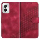 For Motorola Moto G Power 5G 2024 YX0060 Elephant Head Embossed Phone Leather Case with Lanyard(Rose Red) - 1