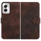 For Motorola Moto G Power 5G 2024 YX0060 Elephant Head Embossed Phone Leather Case with Lanyard(Coffee) - 1